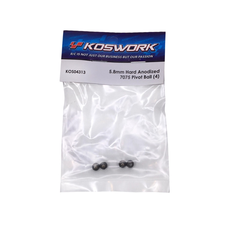 Rotule de pivot dure en aluminium - 5.8mm - KOSWORK KOS04313