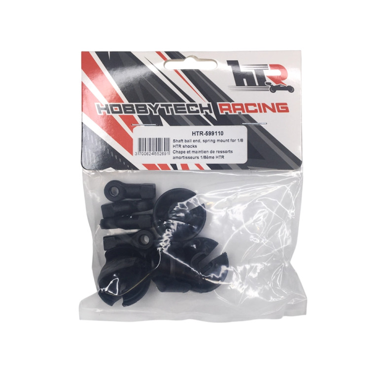 Chape et maintien de ressorts d'amortisseur HTR 16mm - HOBBYTECH HTR-599110