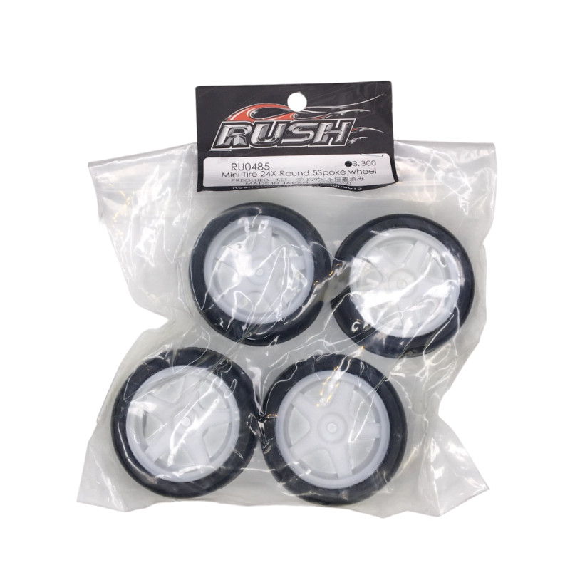 4 Roues mini 24 Round - pré-collés - RUSH RU0485