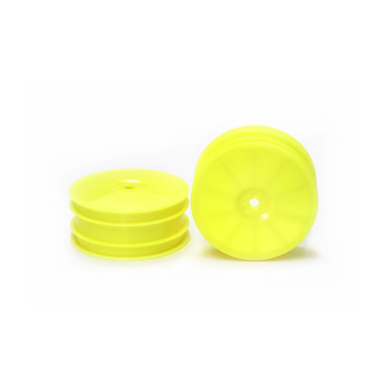 Jantes avant pour buggy 4X4, 1/10 - Jaune - TAMIYA 54748