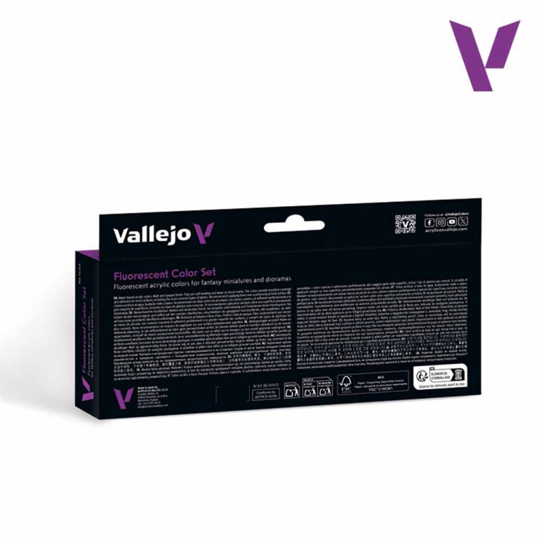 Set Fluorescent 8x18ml - Fantasy Color Series - VALLEJO 72.214