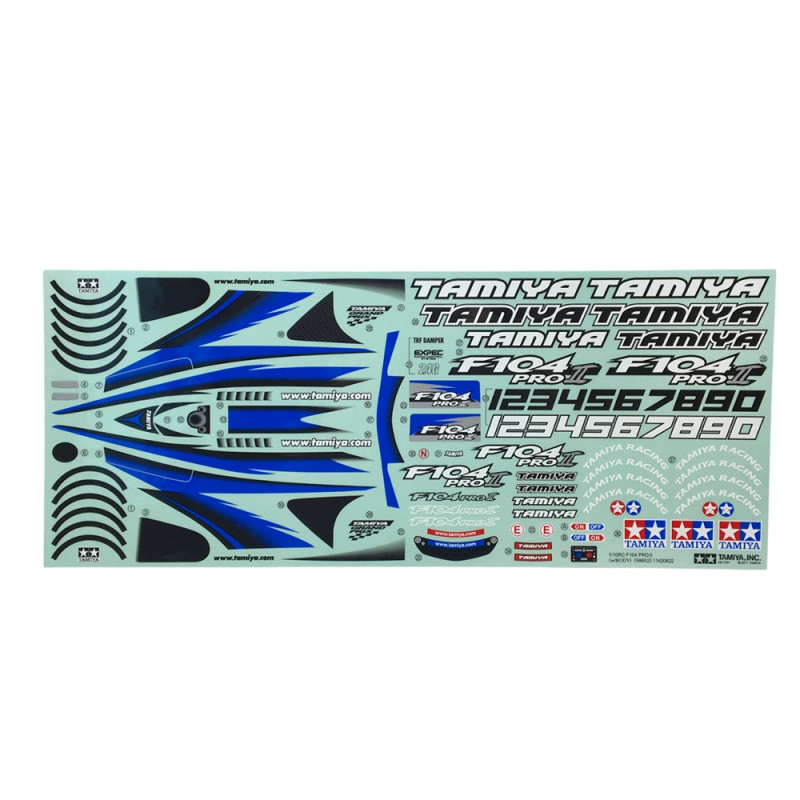 Planche de stickers - F104 Pro II - TAMIYA 1420822