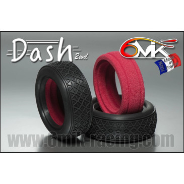 2 Pneus Dash avant 2WD + inserts - 1/10 - 6MIK TI109