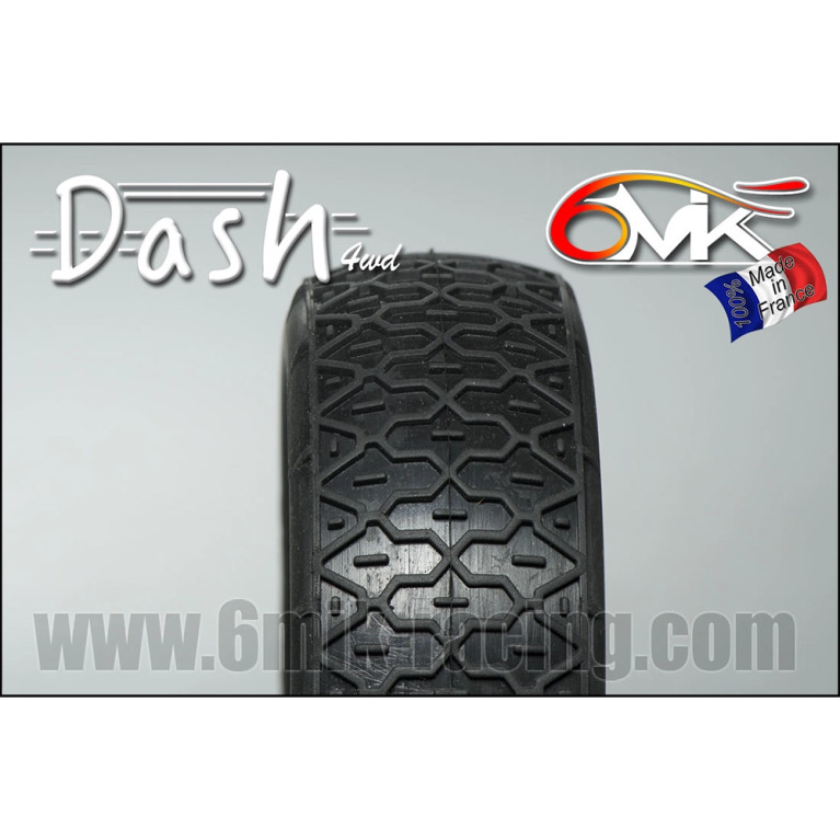 2 Pneus Dash avant 4WD + inserts - 1/10 - 6MIK TI110