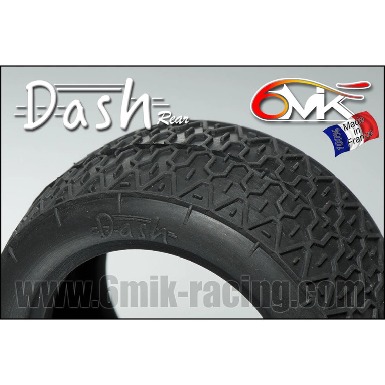 2 Pneus Dash arrière + inserts - 1/10 - 6MIK TI108