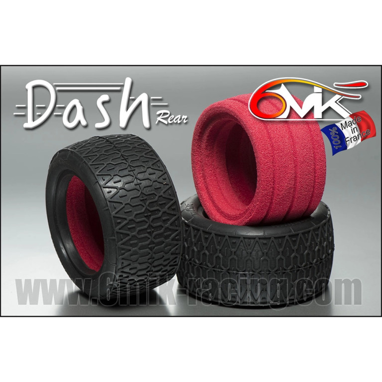 2 Pneus Dash arrière + inserts - 1/10 - 6MIK TI108