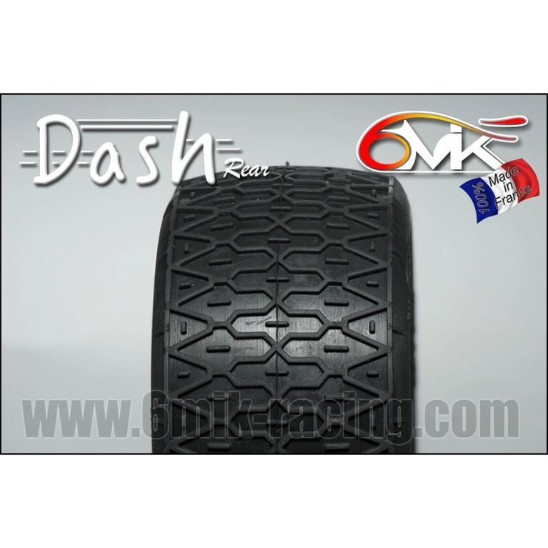 2 Pneus Dash arrière + inserts - 1/10 - 6MIK TI108