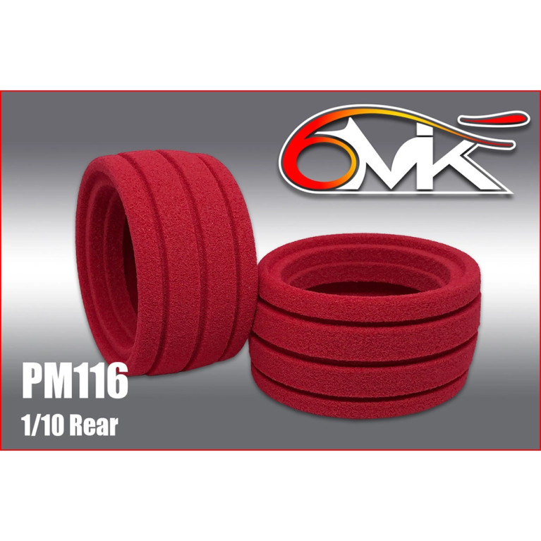 2 Pneus Dash arrière + inserts - 1/10 - 6MIK TI108