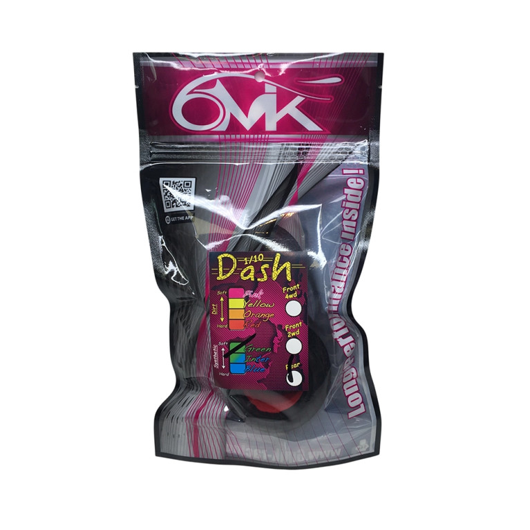 2 Pneus Dash arrière + inserts - 1/10 - 6MIK TI108