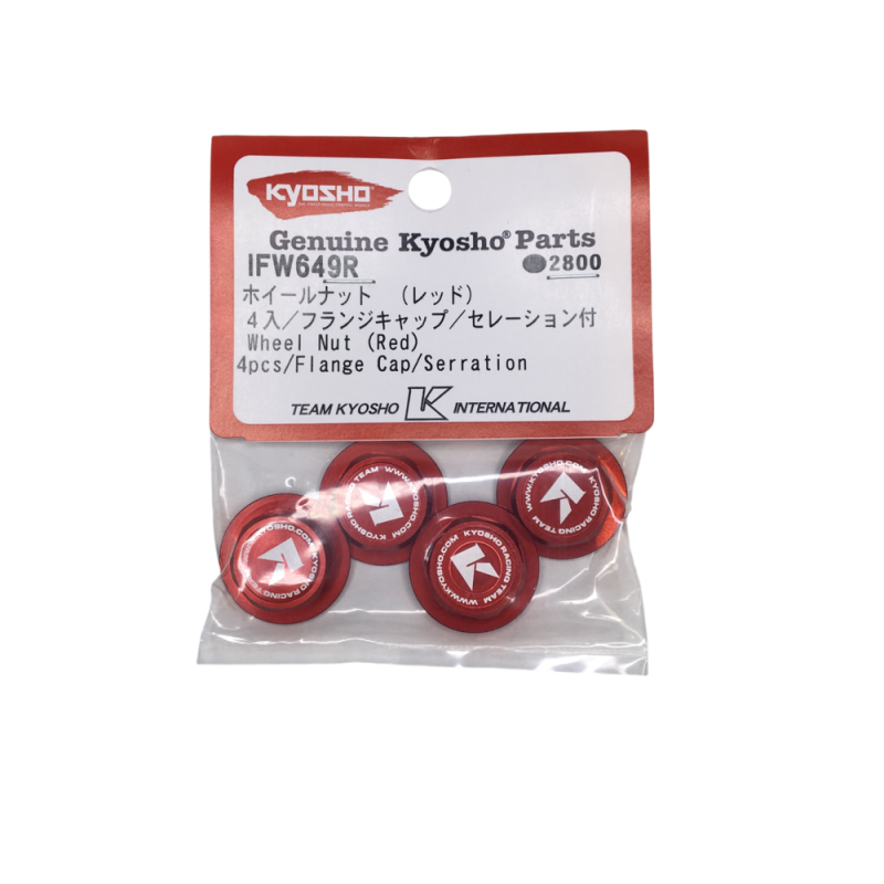 Écrous de roues dentelés - Rouge - KYOSHO IFW649R
