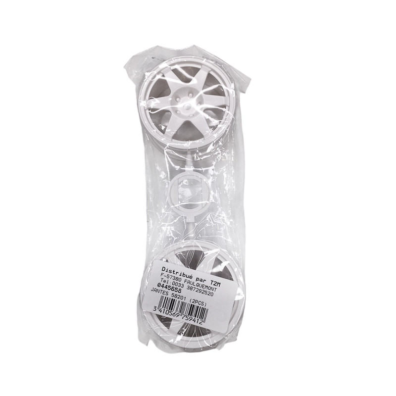 2 Jantes 26mm 1/10 - Blanche - TAMIYA 0445658