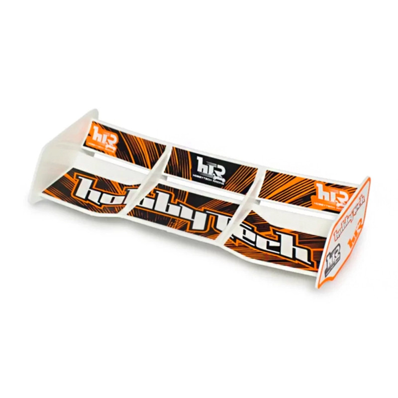 Aileron buggy blanc + Stickers orange 1/8 - HOBBYTECH HTR-2008000