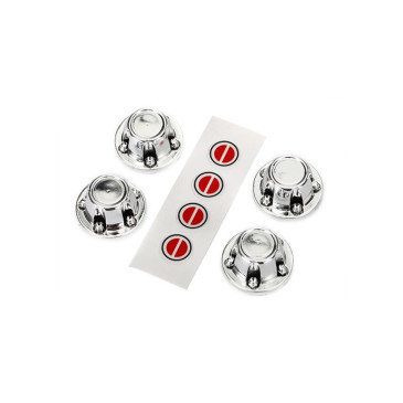 Enjoliveurs de roue + stickers TRX-4 - Chromé - TRAXXAS 8176