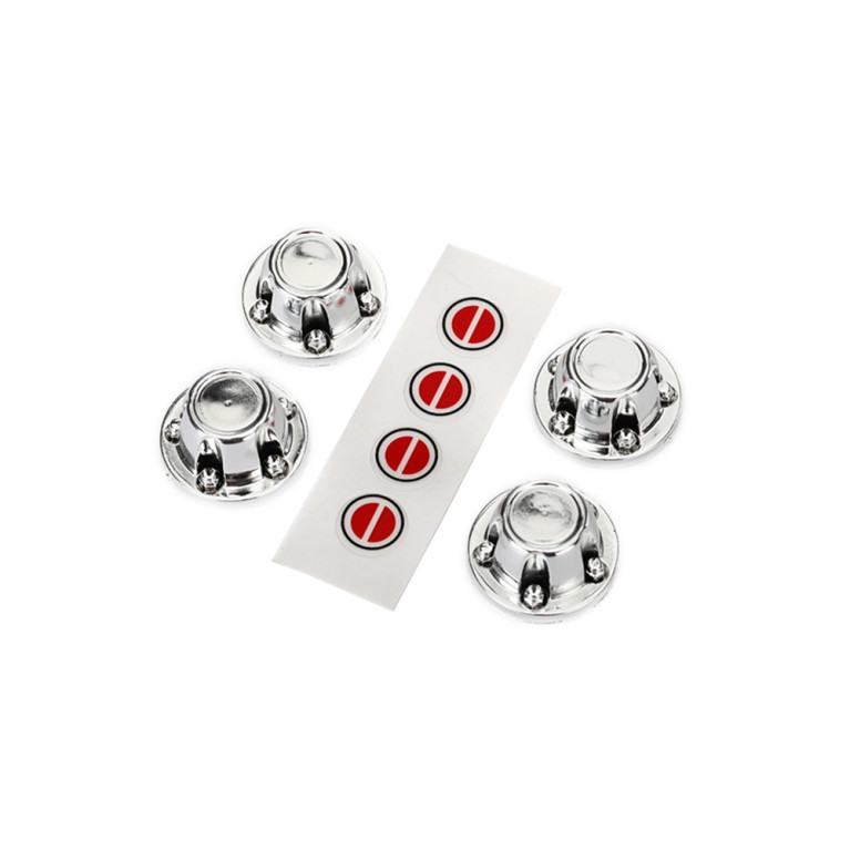 Enjoliveurs de roue + stickers TRX-4 - Chromé - TRAXXAS 8176