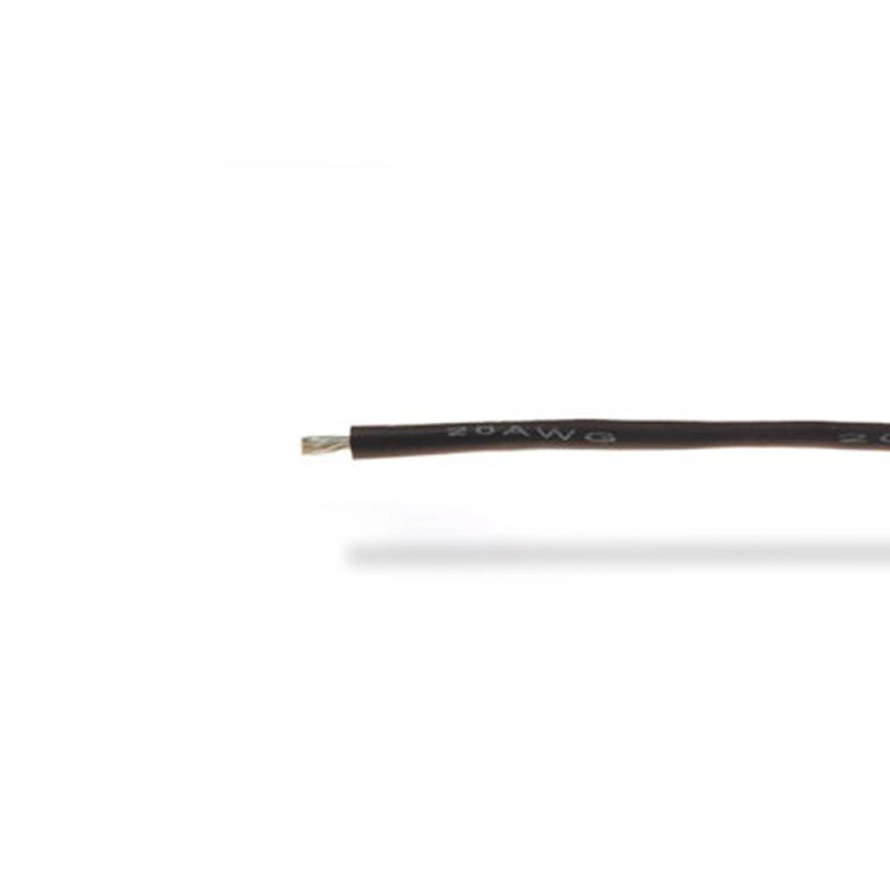 Fil silicone noir 20AWG (0,50 mm²) - 1 m - BEEZ2B BEEC3020K