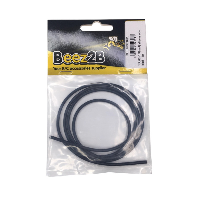Fil silicone noir 16AWG (1,32 mm²) - 1 m - BEEZ2B BEEC3016K