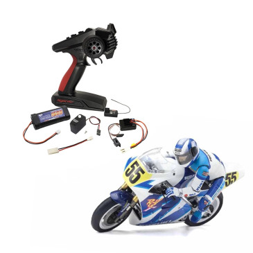 Pack Moto SRT Suzuki RGV-Γ 1992 + Hanging On Racer Moto - KYOSHO 34935COMBO