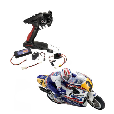 Pack Moto Honda NSR500 1991 + Hanging On Racer Moto  - KYOSHO 34932COMBO