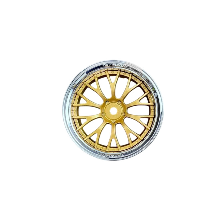 2 Jantes super RIM Daisy - Chrome/Or - TETSUJIN TT-8098
