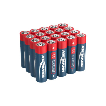 Pack 20 piles Alkaline LR6, AA, 1.5V - ANSMANN
