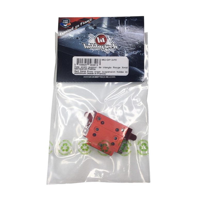 Cale avant en aluminium rouge - X-MID - HOBBYTECH MID-OP13-FR