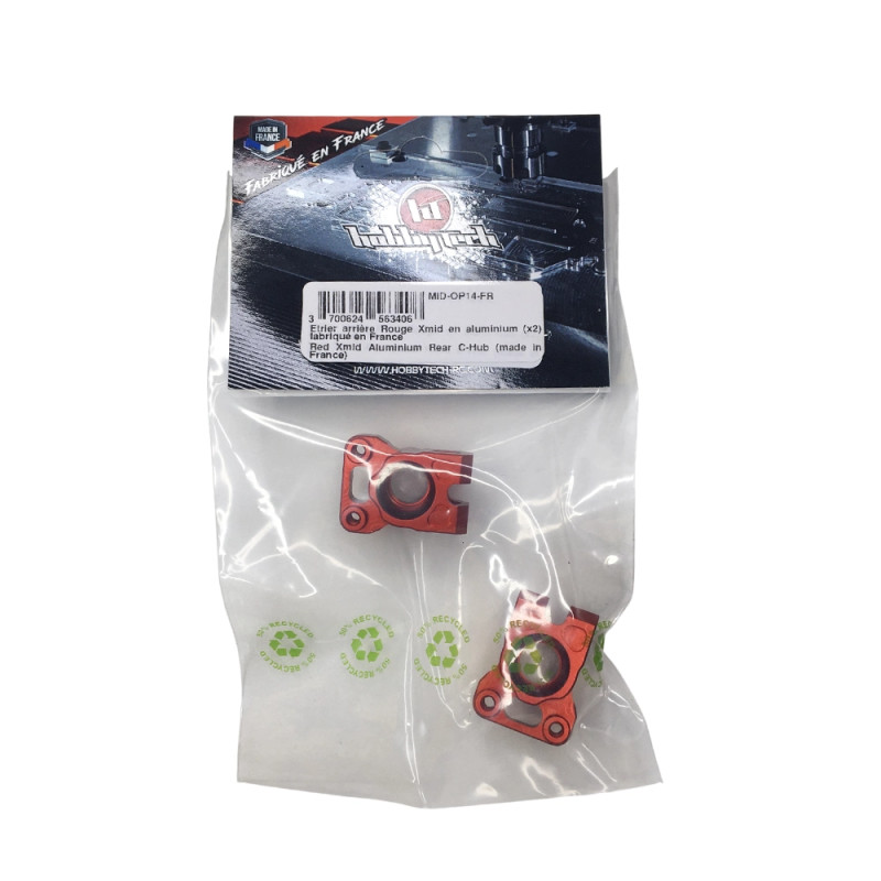 Étrier arrière en aluminium rouge - X-MID - HOBBYTECH MID-OP14-FR