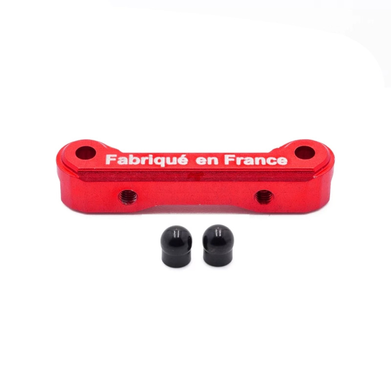 Cale anti-cabrage + boules en aluminium rouge - X-MID - HOBBYTECH MID-OP15-FR