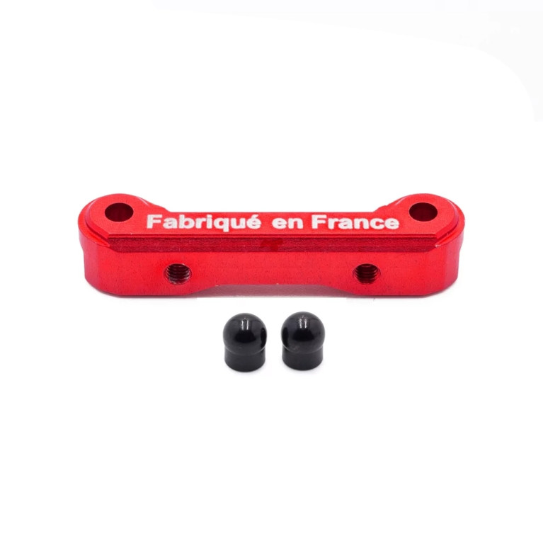 Cale anti-cabrage + boules en aluminium rouge - X-MID - HOBBYTECH MID-OP15-FR