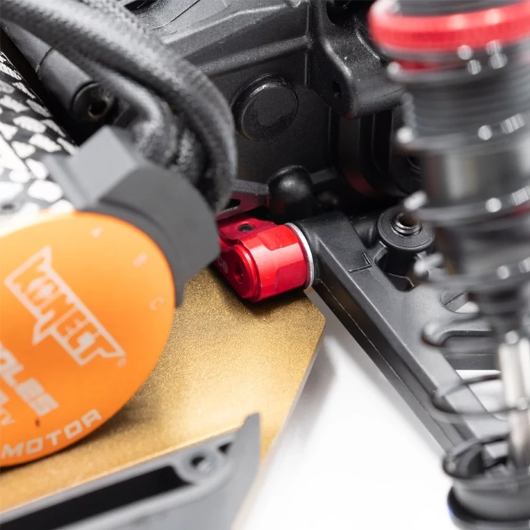Cale anti-cabrage + boules en aluminium rouge - X-MID - HOBBYTECH MID-OP15-FR