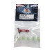 Cale anti-cabrage + boules en aluminium rouge - X-MID - HOBBYTECH MID-OP15-FR