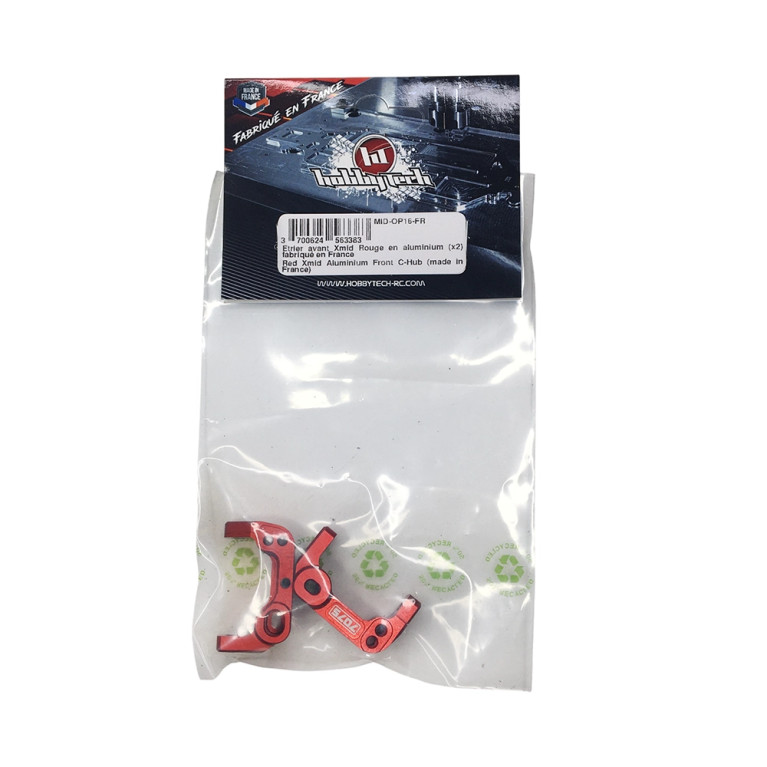 Étrier avant en aluminium rouge - X-MID - HOBBYTECH MID-OP16-FR