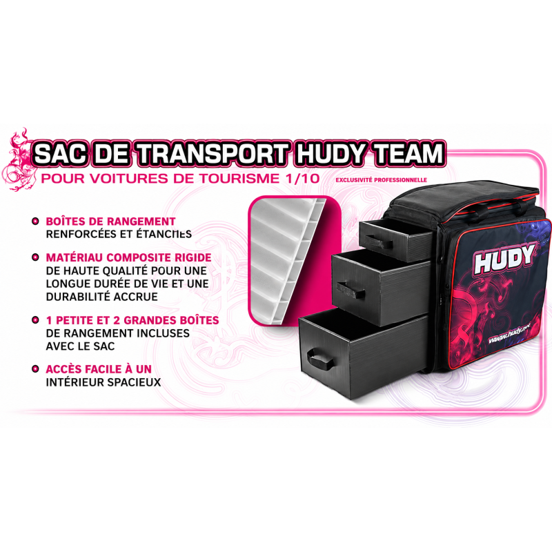 Sac de transport 1/10 avec tiroirs - HUDY 199100