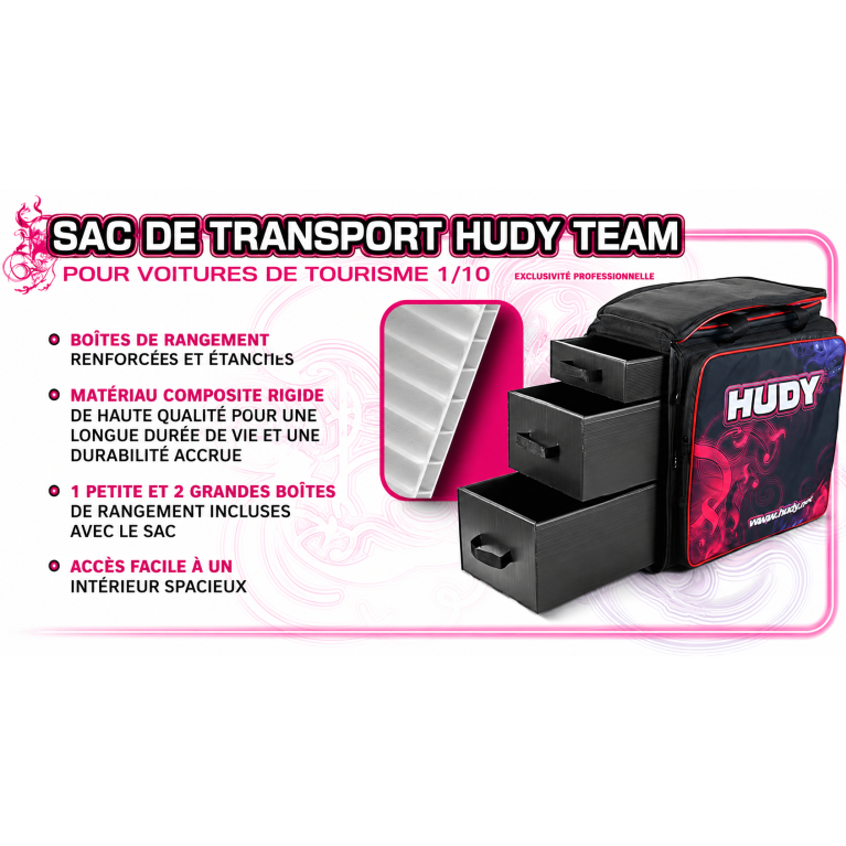 Sac de transport 1/10 avec tiroirs - HUDY 199100