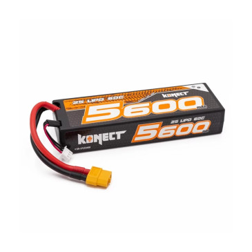 Accu LiPo 5600mAh 7.4V 60C - KONECT KN-LP2S5600-XT60