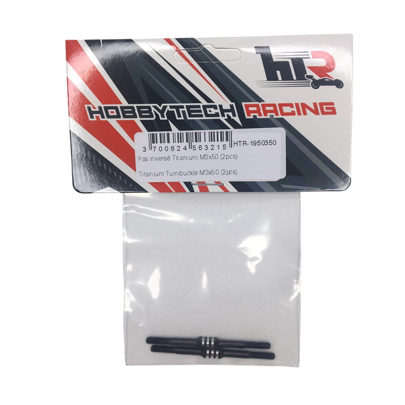 Biellettes pas inversé en titane - M3x50 mm - HOBBYTECH HTR-1950350