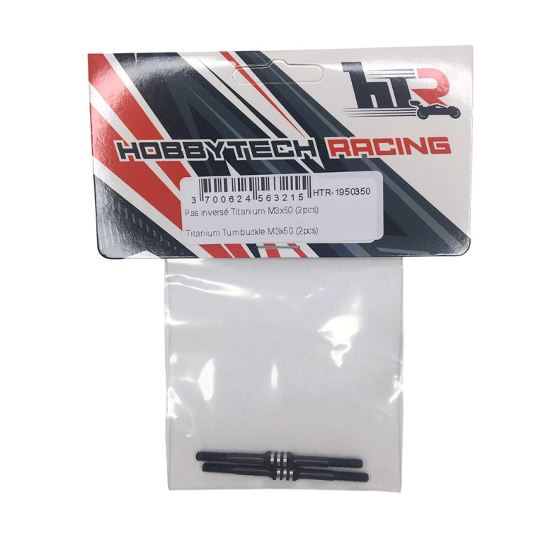 Biellettes pas inversé en titane - M3x50 mm - HOBBYTECH HTR-1950350