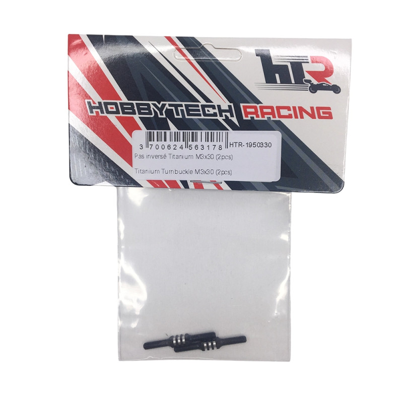 Biellettes pas inversé en titane - M3x30 mm - HOBBYTECH HTR-1950330