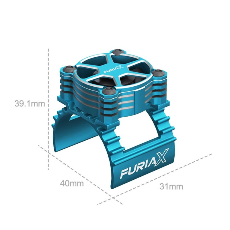 Ventilateur moteur FuriaX en aluminium - Bleu - SKYRC SK-400038-A2