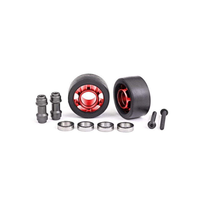 Roues de barre de wheeling - Rouge - TRAXXAS 7775R