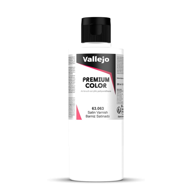 Vernis Satiné - 200ml Auxiliaire Premium Color - VALLEJO 63.063