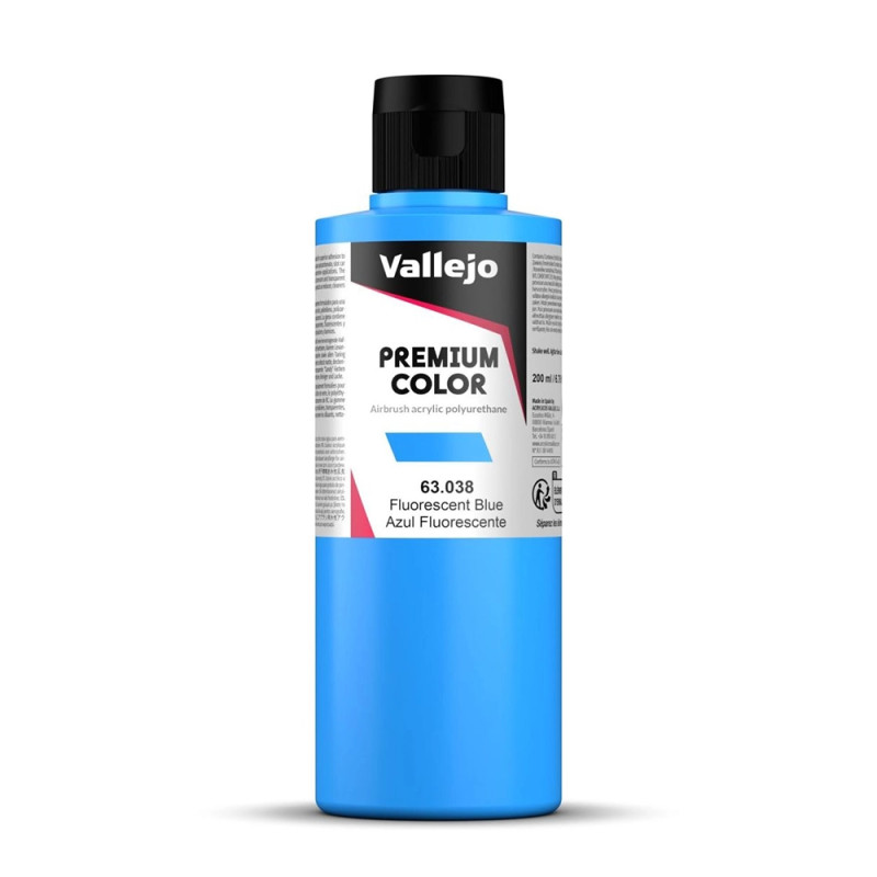 Bleu Fluo - 200ml Fluorescent Premium Color - VALLEJO 63.038