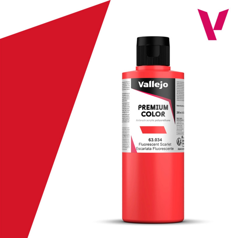 Écarlate Fluo - 200ml Fluorescent Premium Color - VALLEJO 63.034