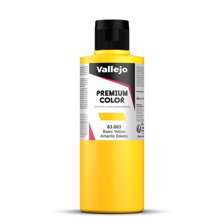 Jaune Basique - 200ml Opaque Premium Color - VALLEJO 63.003