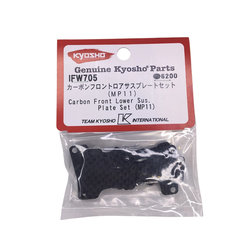 Plaque carbone triangle inférieur avant - Inferno MP11 - KYOSHO IFW705