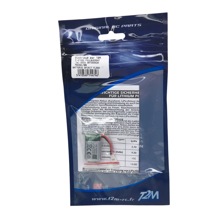 Accu 3.7V 400mAh - Spyrit Flash - T2M T5191/06