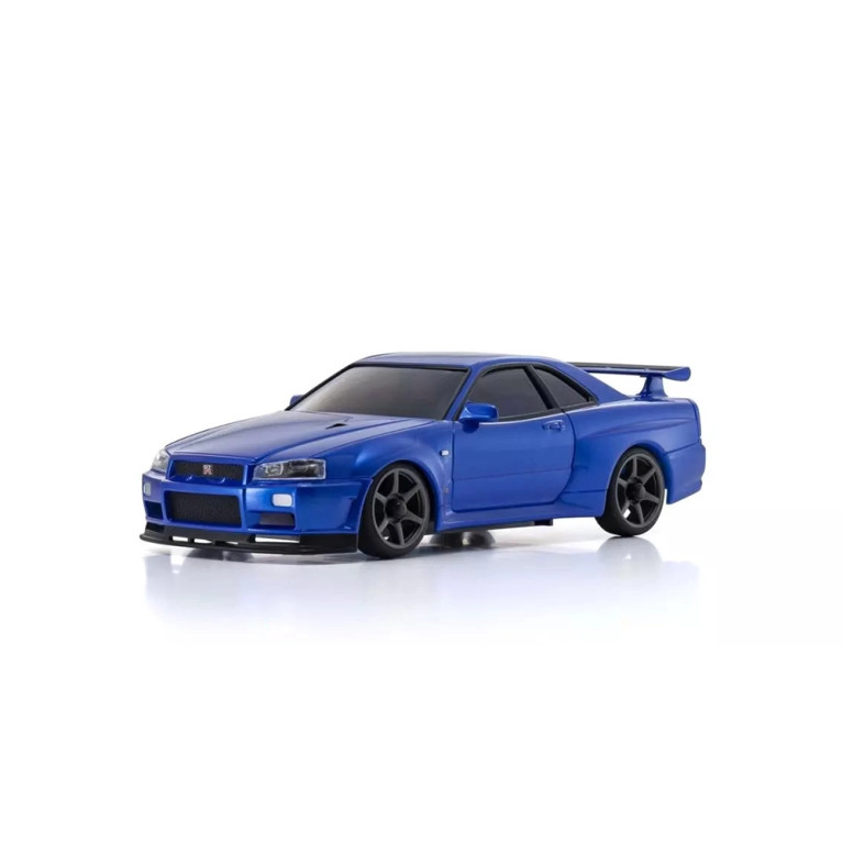 Mini-Z AWD Nissan Skyline GT-R R34 - Bleu - KYOSHO 32658MB