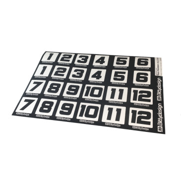 1 Feuille de Numéros de course - BITTYDESIGN BDRNDS-2415-LPx1