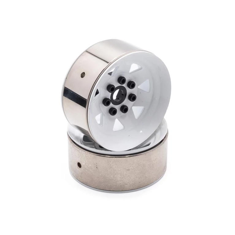 Jantes Crawler 1.9 beadlock Triangular - Blanc - HOBBYTECH HTR-T601