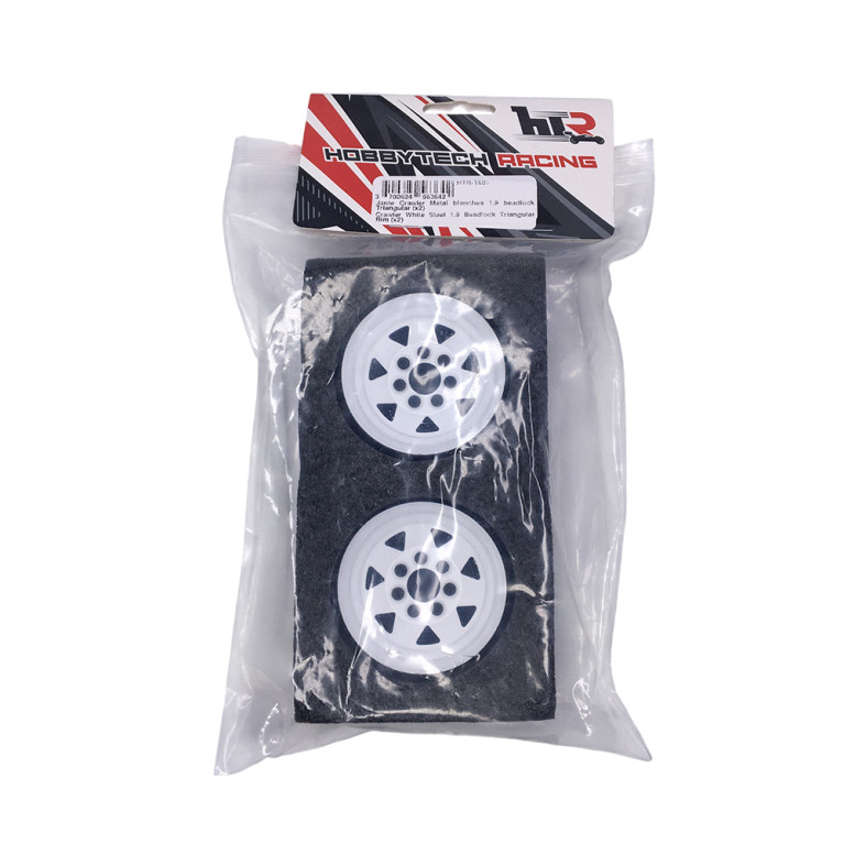 Jantes Crawler 1.9 beadlock Triangular - Blanc - HOBBYTECH HTR-T601