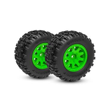 2 Roues avant Sledgehammer - Vert - TRAXXAS 10771-GRN